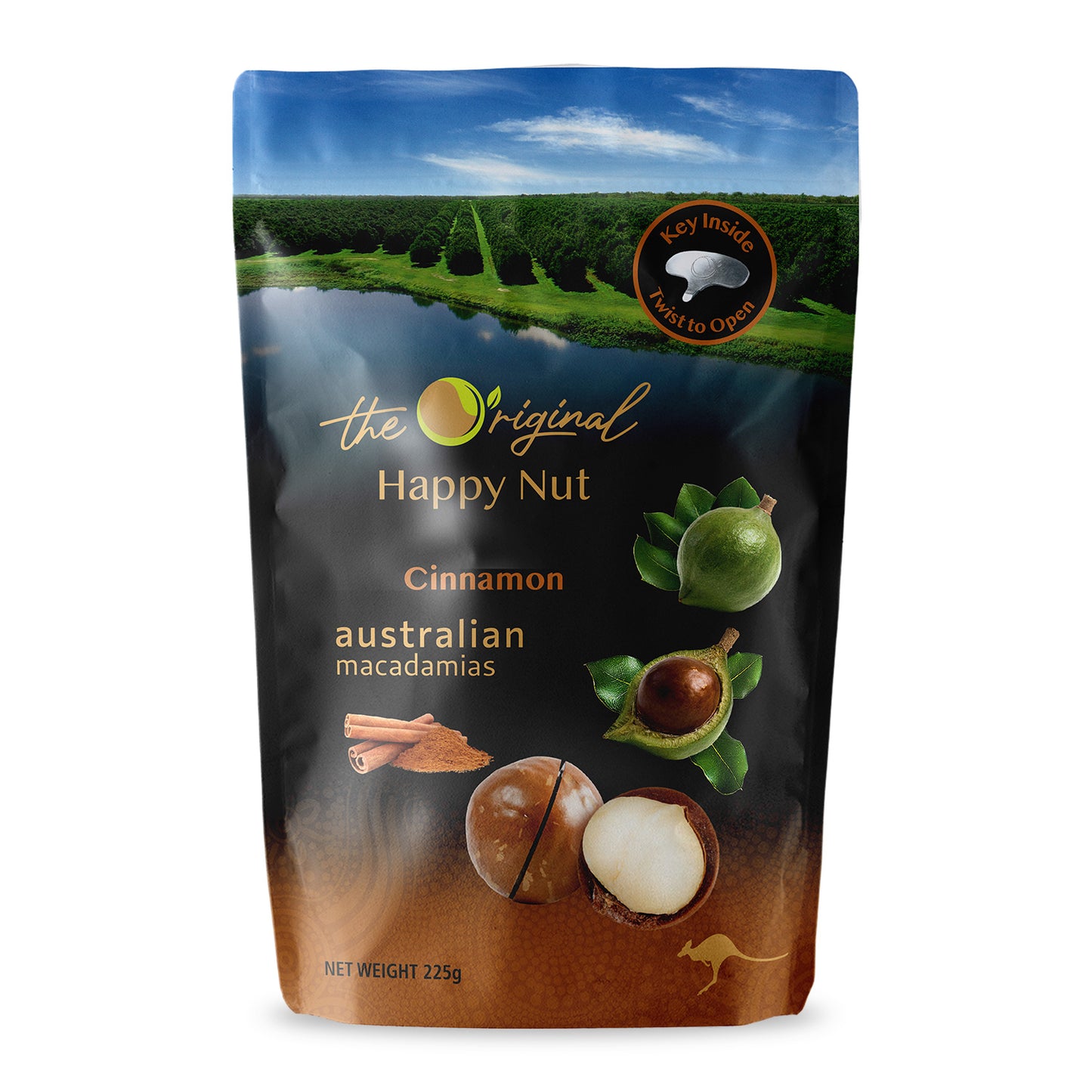 Hạt macadamia quế Happy Nut